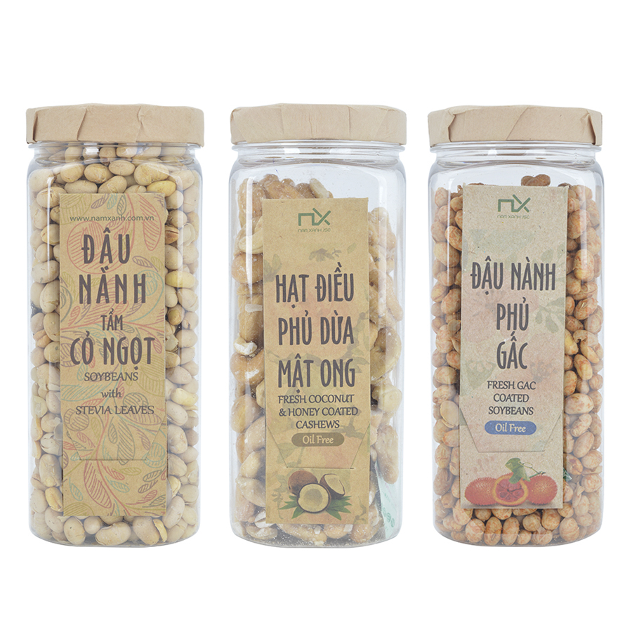 3782946228171,62_896770,348000,tiki.vn,Combo-Dieu-Phu-Dua-Mat-Ong-Nam-Xanh-280g-Dau-Nanh-Phu-Gac-Nam-Xanh-280g-Dau-Nanh-Tam-Co-Ngot-Nam-Xanh-280g-62_896770,Combo Điều Phủ Dừa Mật Ong Nam Xanh (280g) + Đậu Nành Phủ Gấc Nam Xanh (280g) + Đậu Nành Tẩm Combo Điều Phủ Dừa Mật Ong Nam Xanh (280g) + Đậu Nành Phủ Gấc Nam Xanh (280g) + Đậu Nành Tẩm Cỏ Ngọt Nam Xanh (280g)