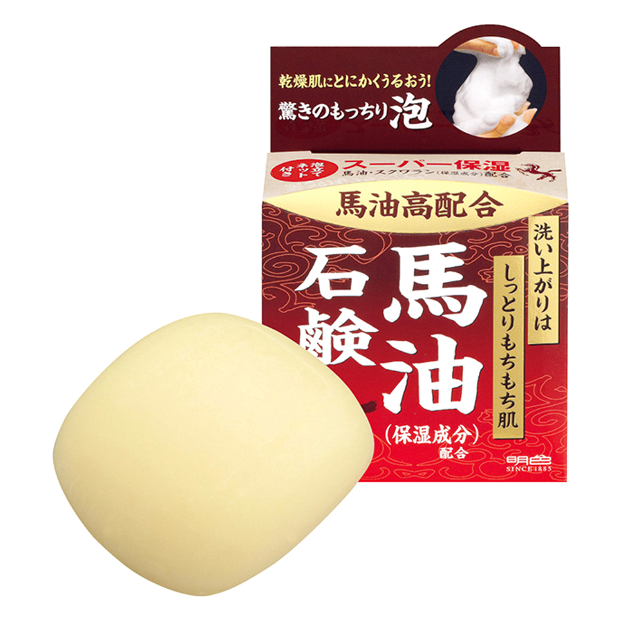 Xà Phòng Rửa Mặt Tinh Chất Dầu Ngựa Meishoku Horse Oil Beauty Moisture Soap (80g)