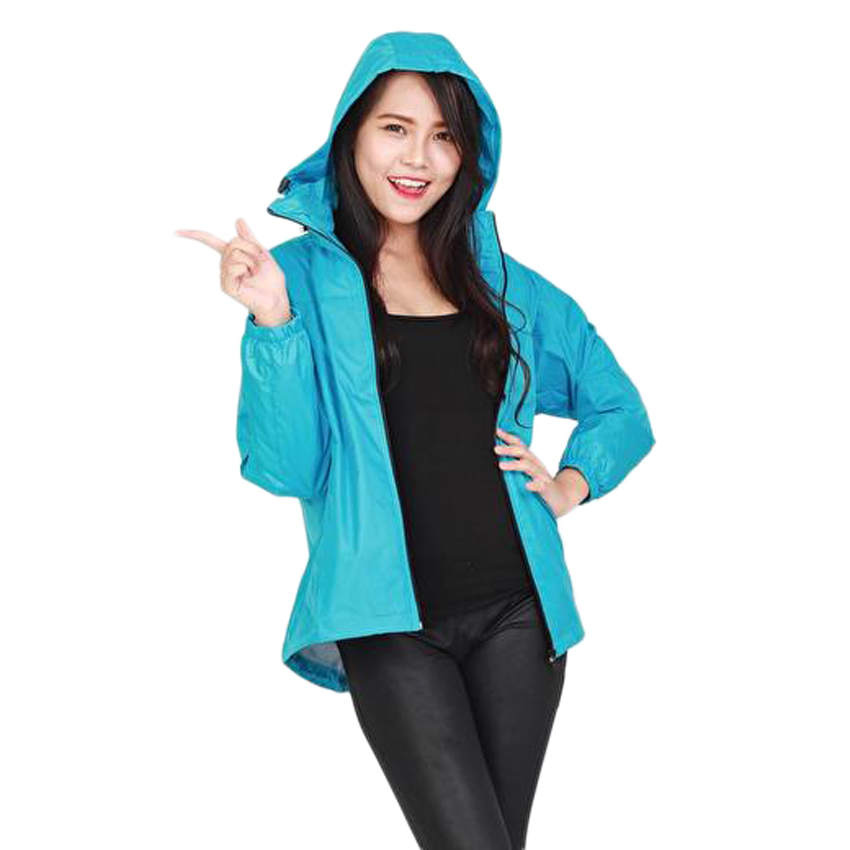 Áo Khoác Dù 2 Lớp Unisex Sportslink (Xanh Bích) - Size