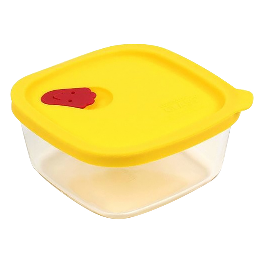 Hộp Thủy Tinh Chịu Nhiệt Lock&amp;Lock Rice Container LLG502Y (410ml) - Nắp Vàng