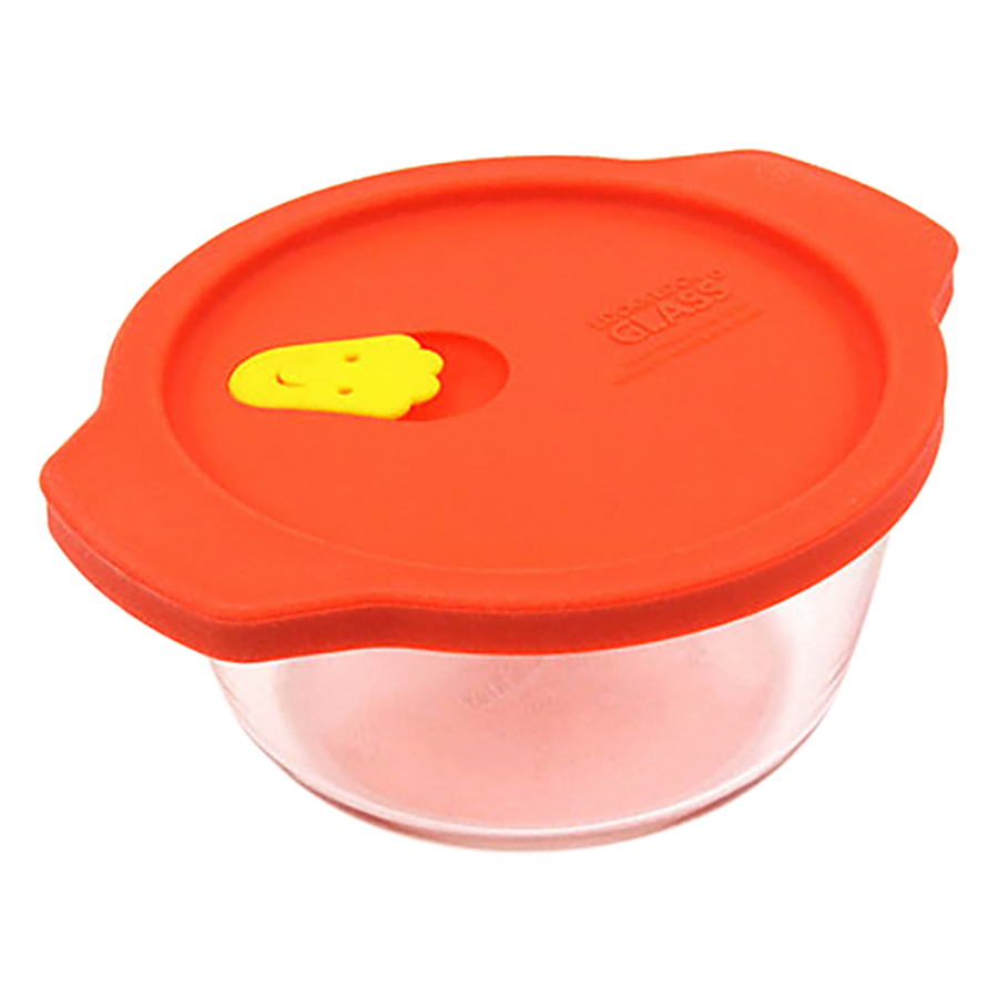 Hộp Thủy Tinh Chịu Nhiệt Lock&amp;Lock Rice Container LLG506R (460ml) - Nắp Đỏ