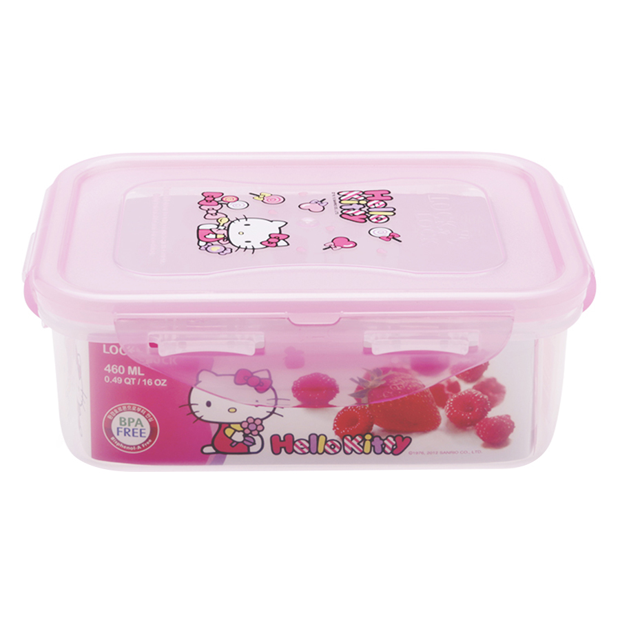 Hộp Nhựa Hình Chữ Nhật Lock&amp;Lock Hello Kitty LKT818 (460ml)