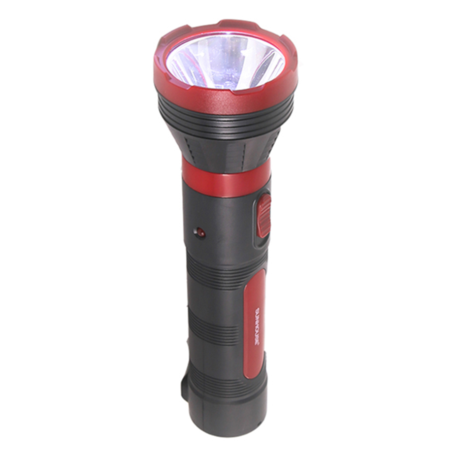 Đèn Pin Tay Cầm Cỡ Trung Sunhouse SHE-4131 - Đen Đỏ