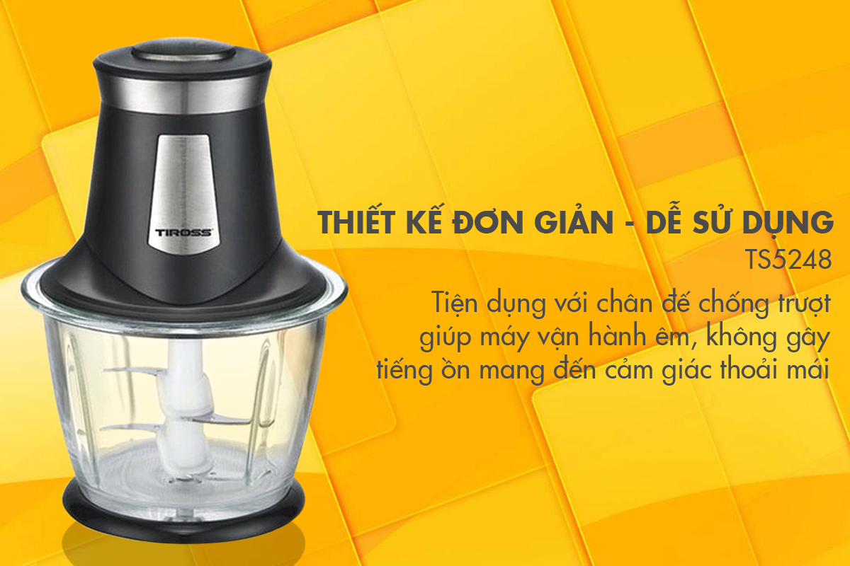 Máy Xay Thịt 2 Lưỡi Dao Kép Tiross TS5248 - 1.2L - Hàng Chính Hãng