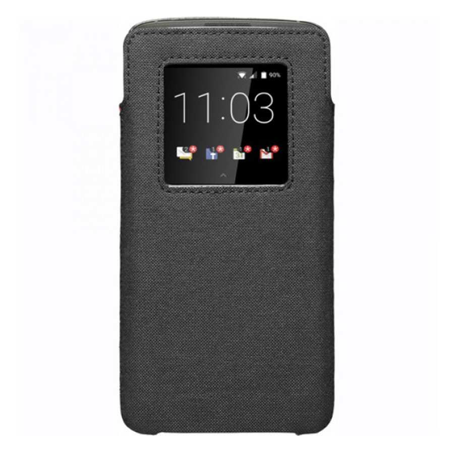 Bao Da Cầm Tay Thông Minh BlackBerry DTEK60 Smart Pocket - Đen - Hàng Chính Hãng