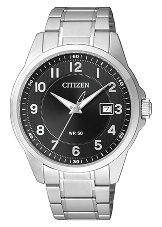 Đồng Hồ Nam Dây Kim Loại Citizen BI5040-58E (40mm) - Bạc Mặt Đen