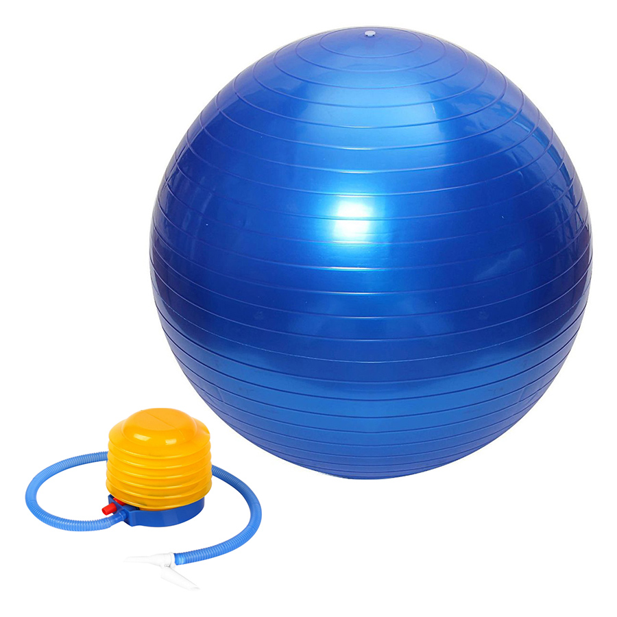 Bóng Tập Yoga Trơn Best Sport DK075XANH - Xanh Dương + Tặng Kèm Bơm