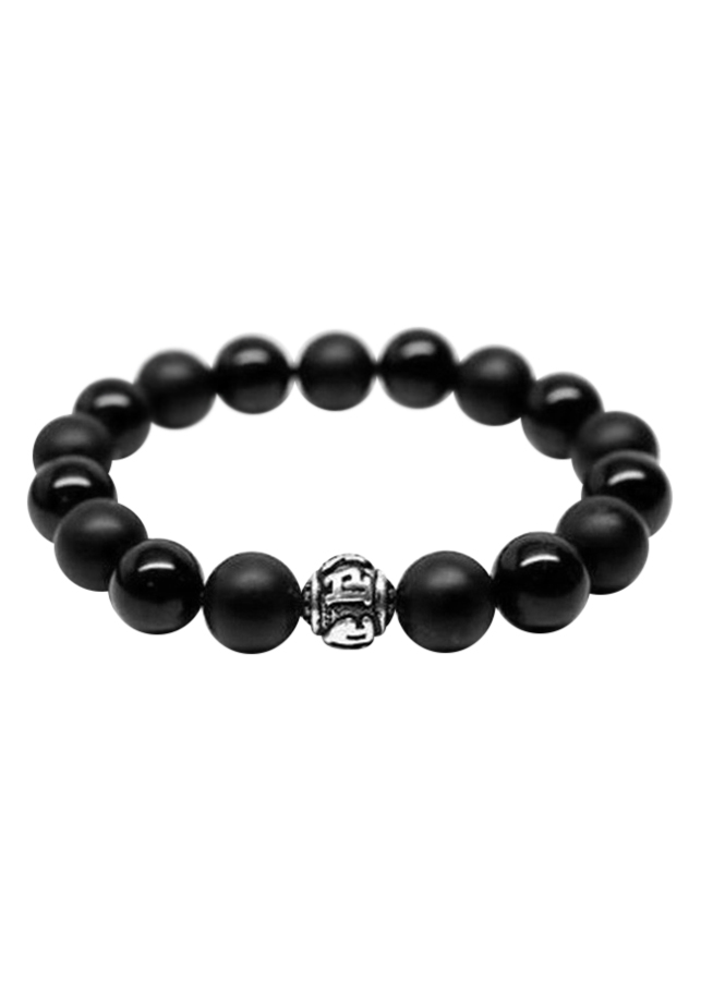 Vòng Tay Đá Obsidian Mix Charm Bạc 925