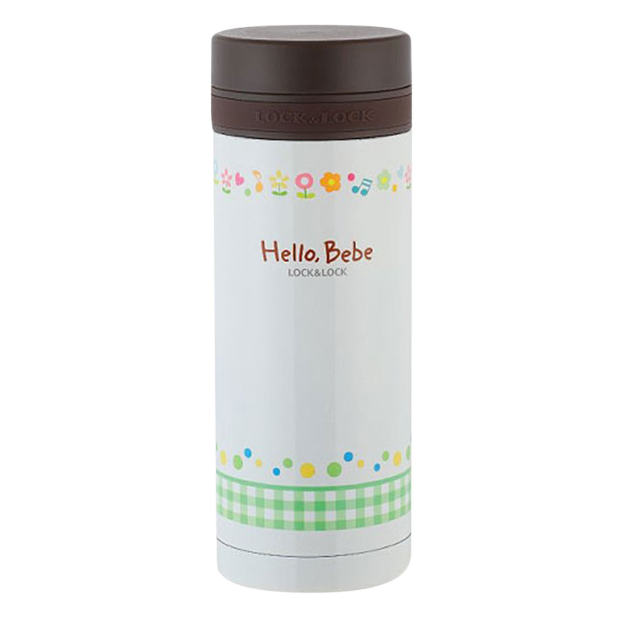 Bình Giữ Nhiệt Lock&amp;Lock Hello Bebe Check Ribbon HBB317 - Màu Ngẫu Nhiên (350ml)