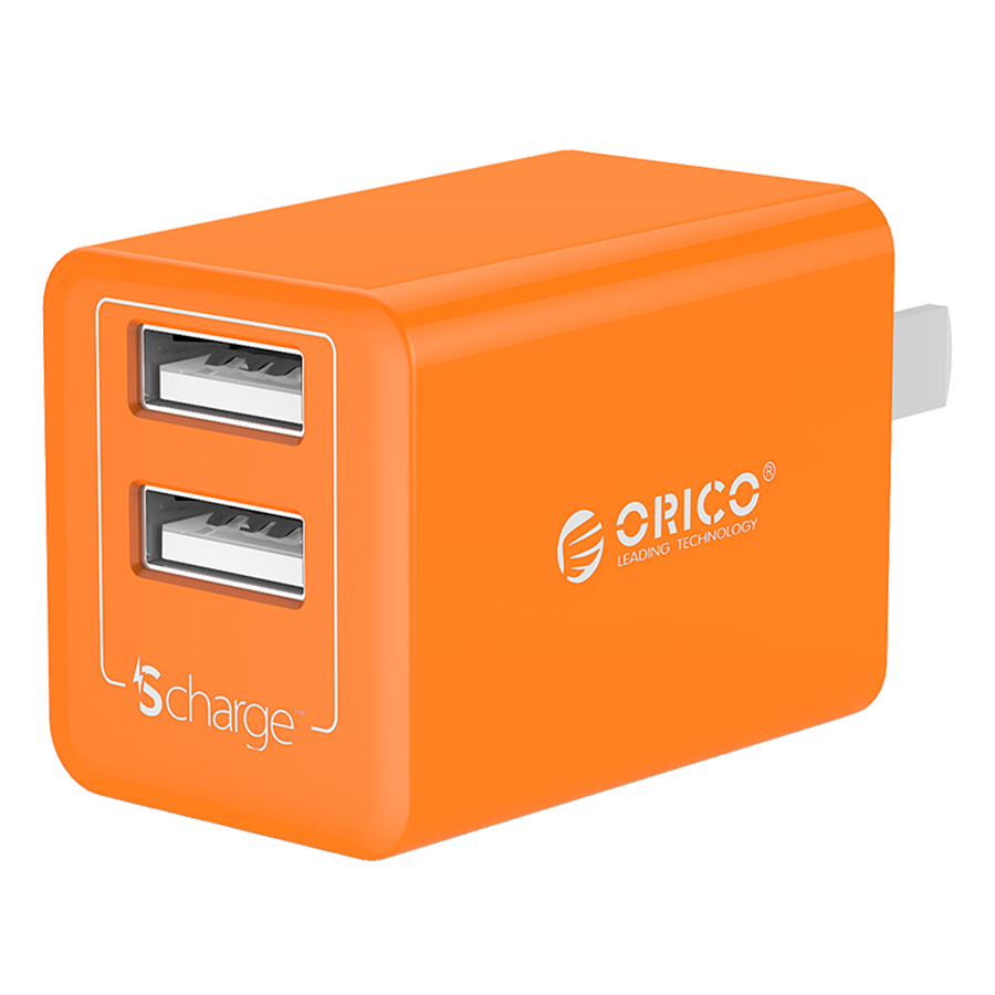 Adapter Sạc Orico USB 2 Cổng 2.4A WHA-2U - Hàng Chính Hãng