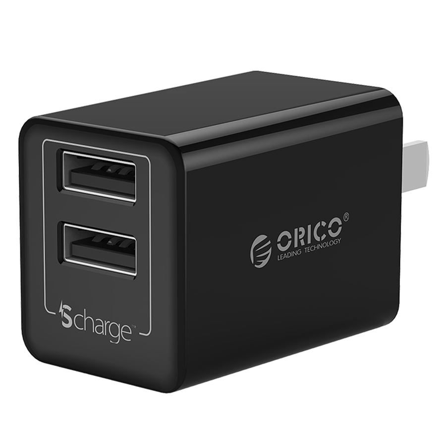 Adapter Sạc Orico USB 2 Cổng 2.4A WHA-2U - Hàng Chính Hãng