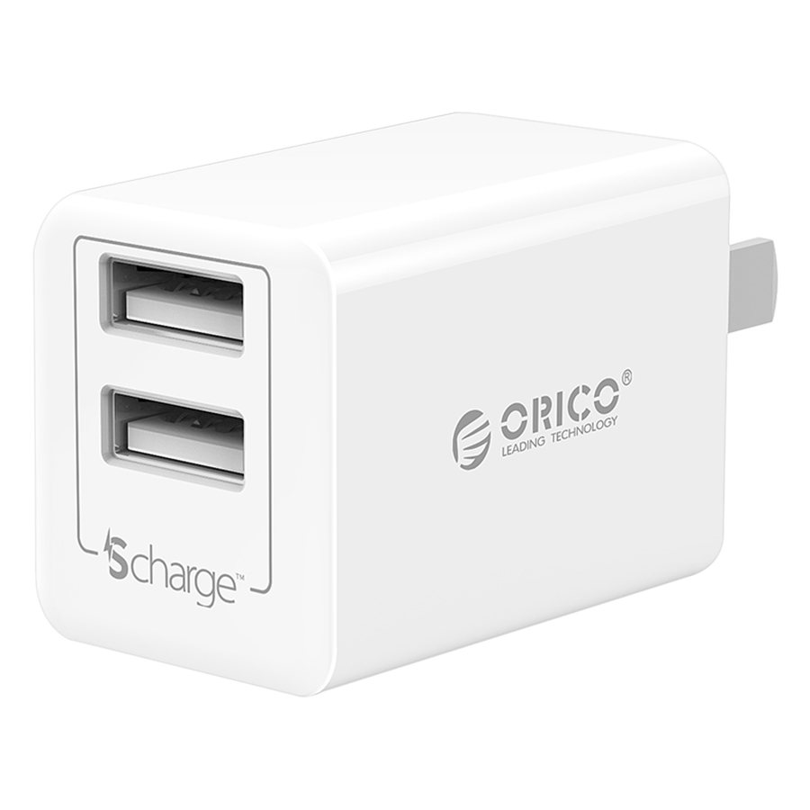 Adapter Sạc Orico USB 2 Cổng 2.4A WHA-2U - Hàng Chính Hãng