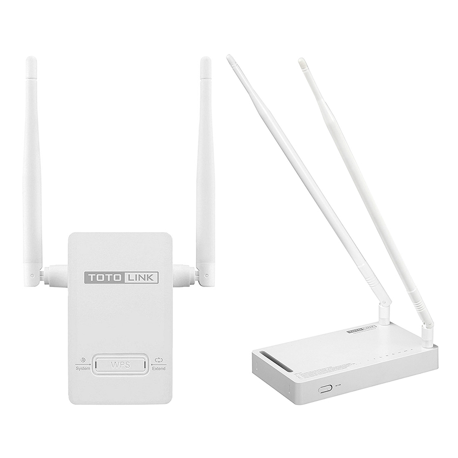 Router Wi-Fi Chuẩn N 300Mbps N300RH Và Kích Sóng Wifi TOTOLINK EX200 - Hàng Chính Hãng