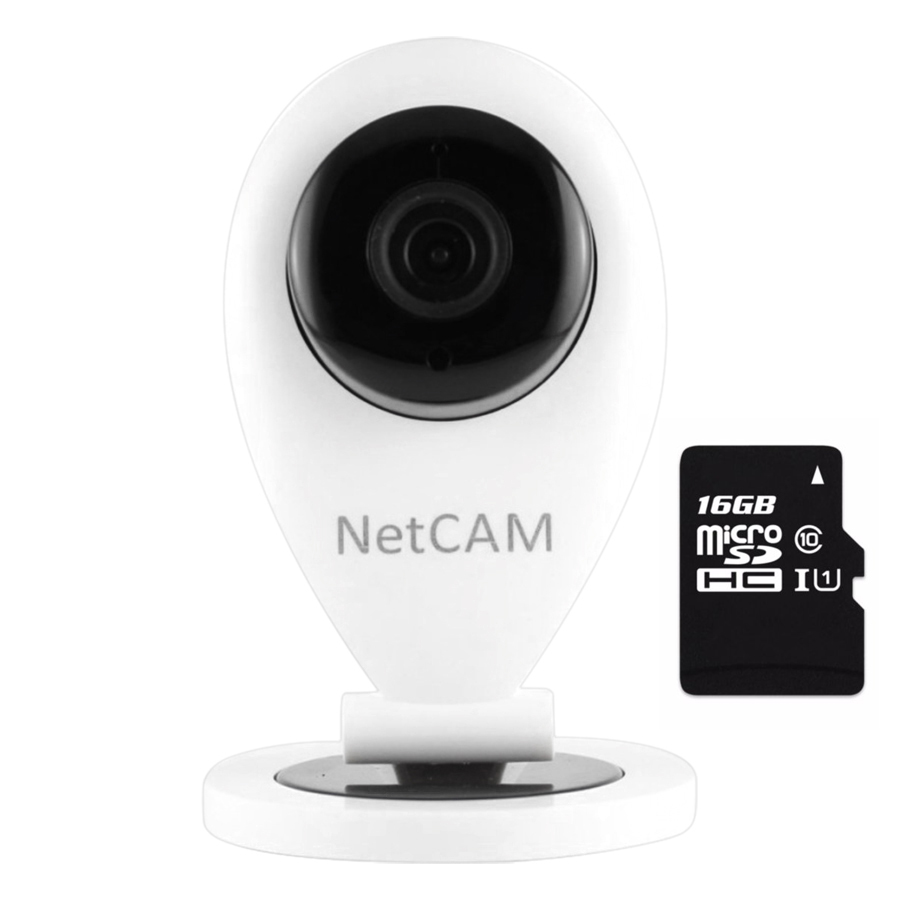 Camera IP Giám Sát Ngày Đêm Netcam M1-IP1.0 + Thẻ Nhớ Tặng Kèm Class 10 - Hàng Chính Hãng