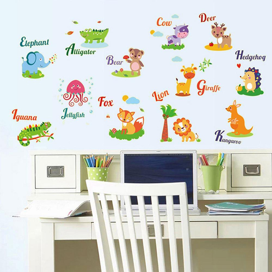 Decal Dán Tường Vườn Thú Dạ Quang Binbin EB164 (70 x 110 cm)