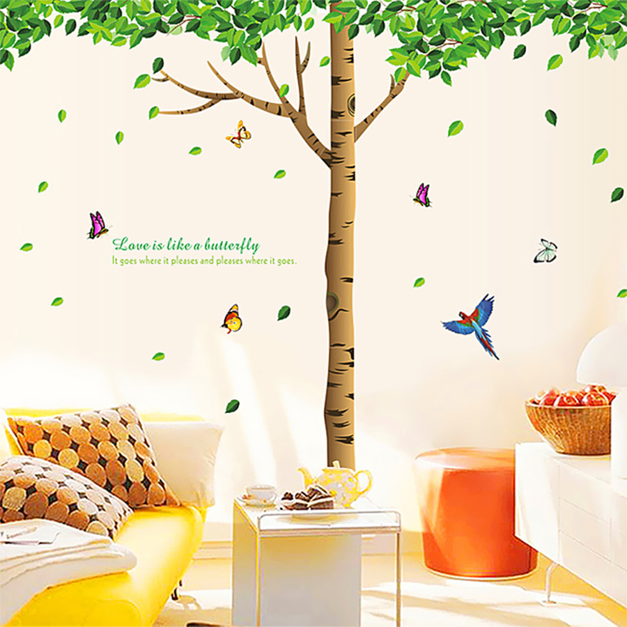 Decal dán tường hình cây bóng mát - PK01