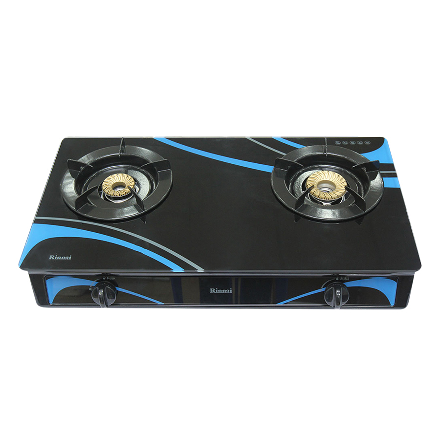 Bếp Gas Dương Rinnai RV-3715GL - Đen - Hàng Chính Hãng