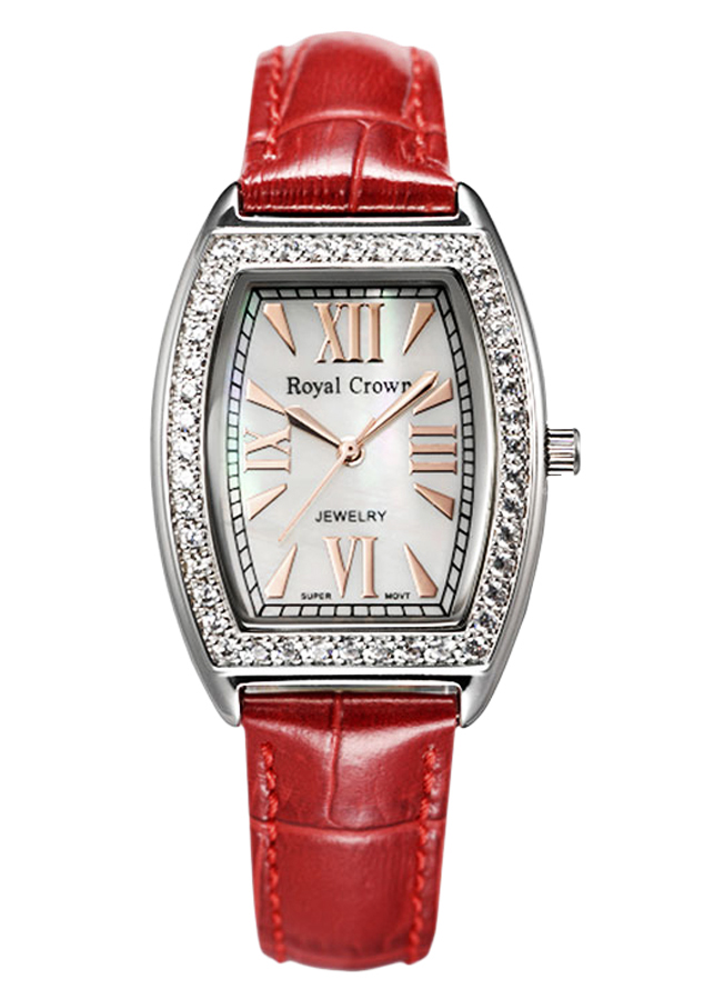 Đồng Hồ Nữ Dây Da Royal Crown 3635ST - Đỏ