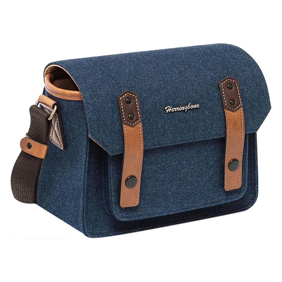 Túi Máy Ảnh Herringbone Papaspocket 3 Mini - Navy