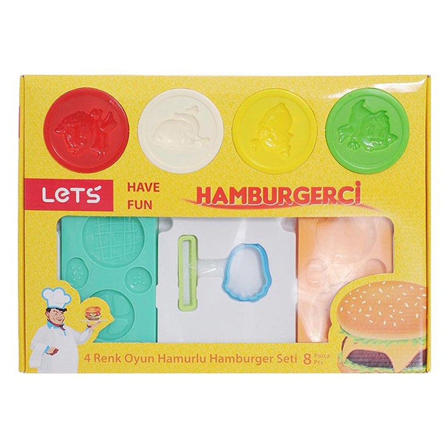 Bộ Đất Nặn Làm Bánh Hamburger LET'S L8470