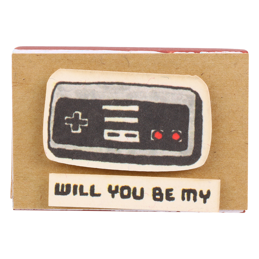 Thiệp Tình Yêu Hộp Diêm Will You Be My Player 2