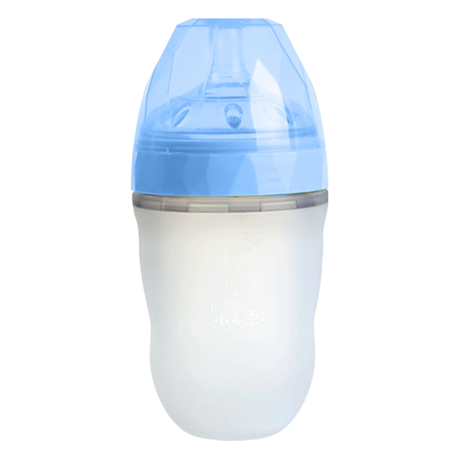 Bình Silicone Gluck Baby MMD (240ml) - Xanh