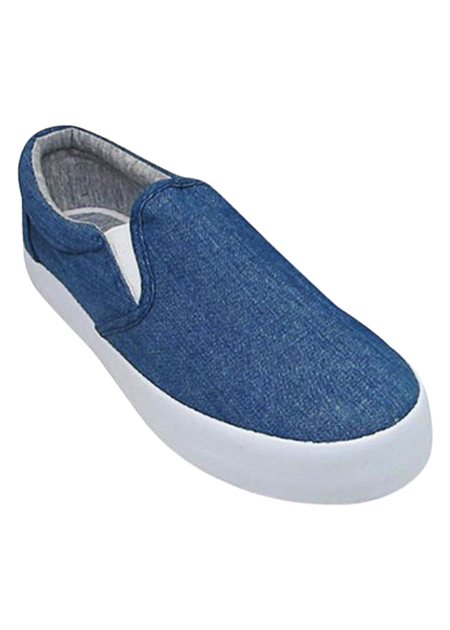 Giày Slip On Nữ D&A L1603 - Xanh Bò