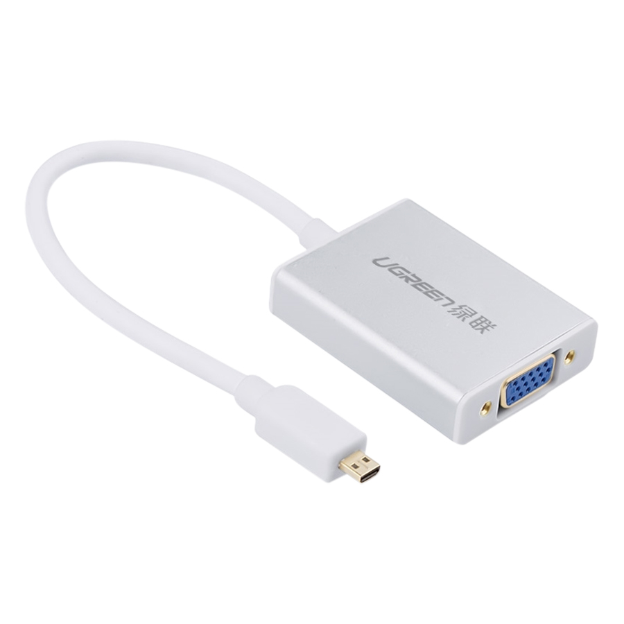 Cáp Mini HDMI To VGA Ugreen 40217 - Trắng - Hàng Chính Hãng