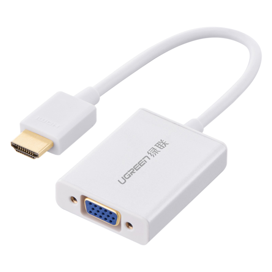 Bộ Chuyển Đổi HDMI To VGA Và Audio Ugreen MM102 40212 - Trắng - Hàng Chính Hãng