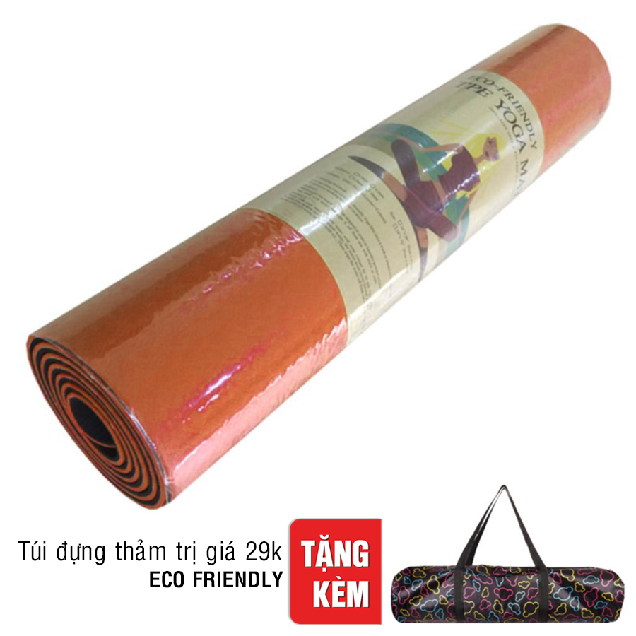 Thảm Tập Yoga Eco Friendly TPE - Cam (6mm)