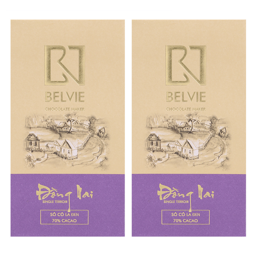 Bộ 2 Thanh Socola Đen Belvie - Đồng Nai