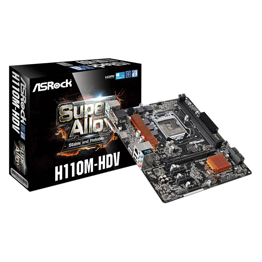 Bo Mạch Chủ Mainboard ASRock H110M-HDV R3.0 - Hàng Chính Hãng