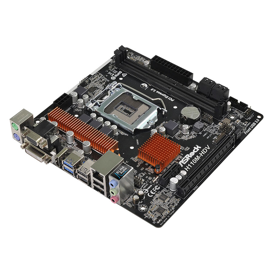 Bo Mạch Chủ Mainboard ASRock H110M-HDV/ R 3.0 - Hàng Chính Hãng