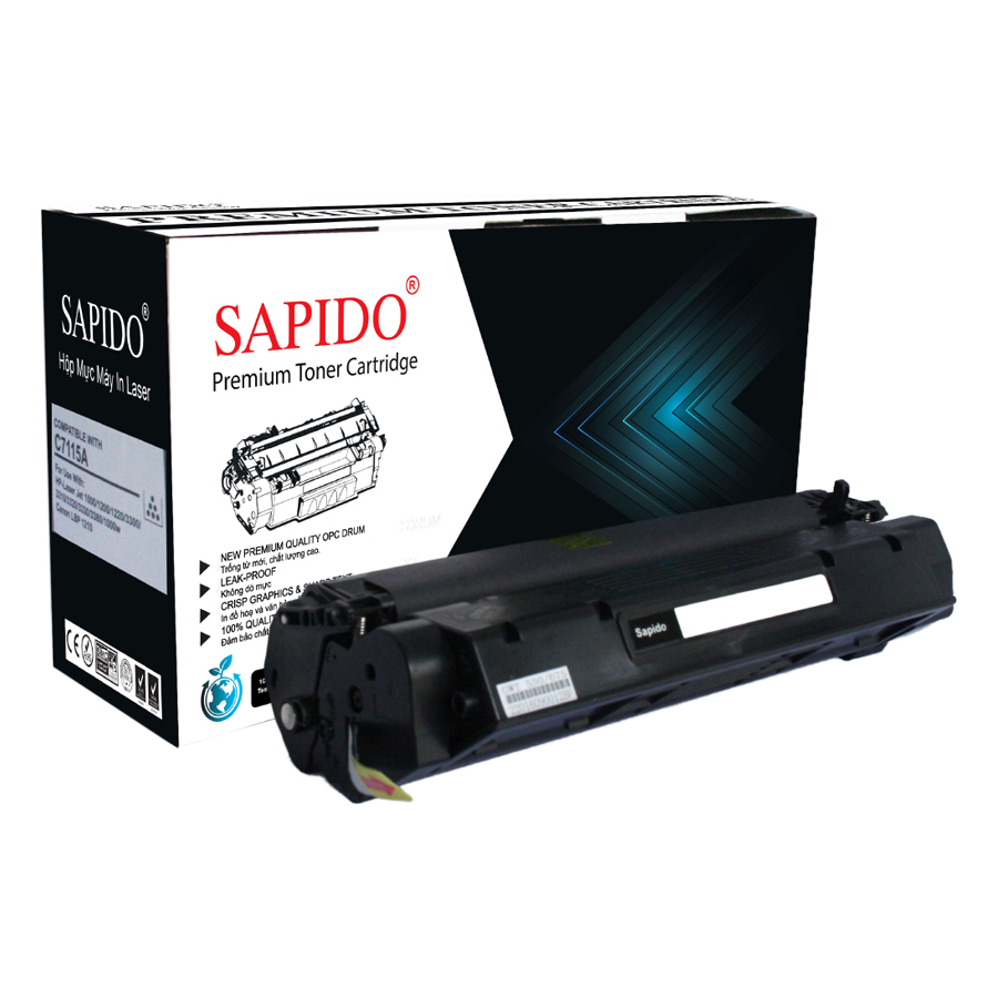 Hộp Mực In Sapido 15A (Q7115A/C7115A) Cho Máy In HP 1000, HP 1200, HP 1220, HP 3300, HP 3310, HP 3320, HP 3330, HP 3380, HP 1000w, Canon 1210 - Hàng Chính Hãng