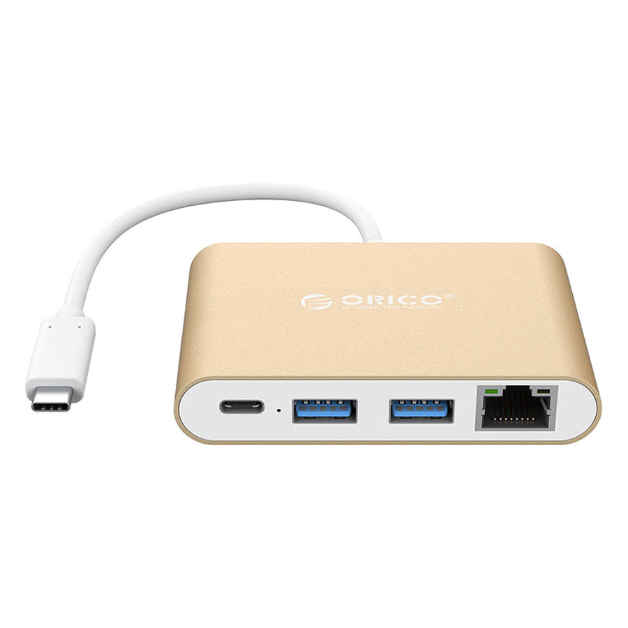 Bộ Chuyển Đổi USB Type-C Sang Type-C, USB3.0, Ethernet Orico RCR-2A - Hàng Chính Hãng