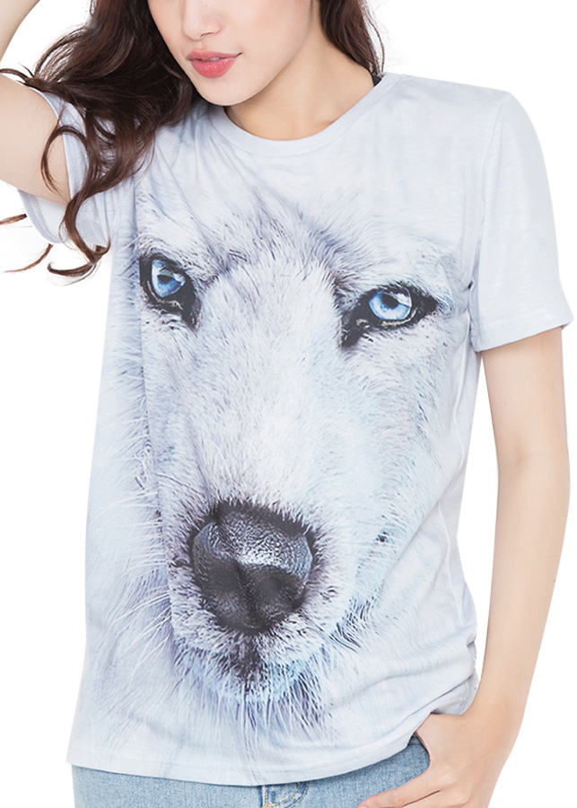 Áo thun Unisex mặt sói Amun AT3D06