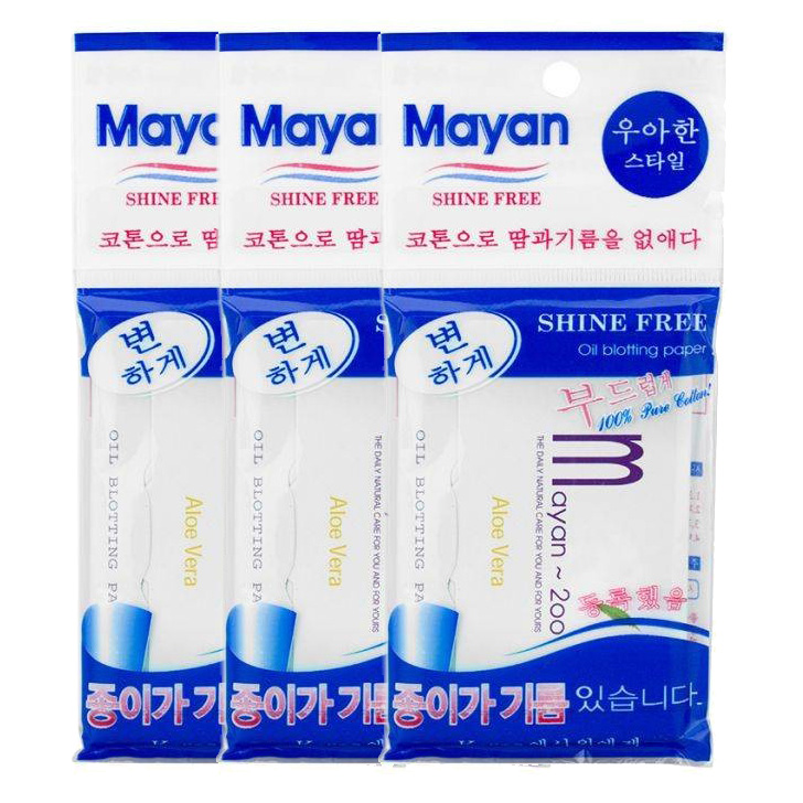 Combo 3 Giấy Thấm Dầu Mayan (200 Tờ / Gói)