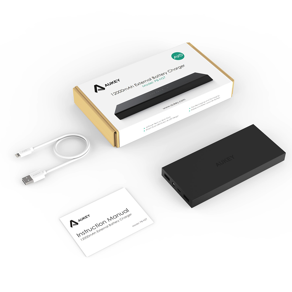 Pin Sạc Dự Phòng Aukey PB-N27 12000 mAh - Hàng Chính Hãng