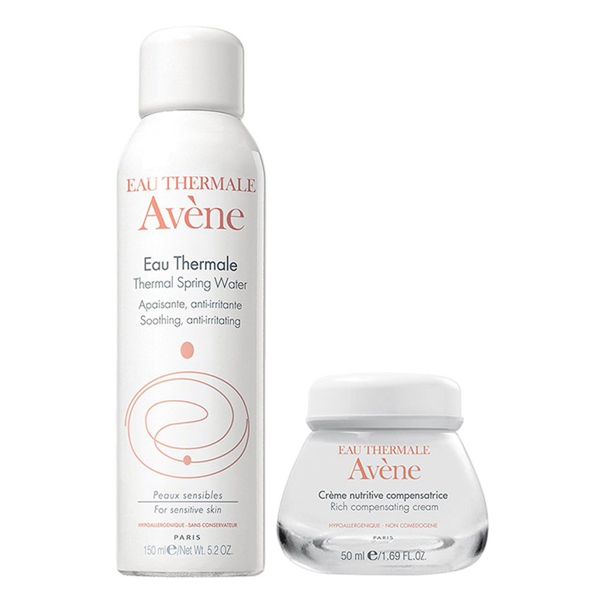 Combo Avene: Kem Bổ Sung Dưỡng Chất Cho Da Khô - A1ARC2 (50ml) + Nước Khoáng Làm Dịu, Chống Kích Ứng Da - A1ATW2 (150ml)