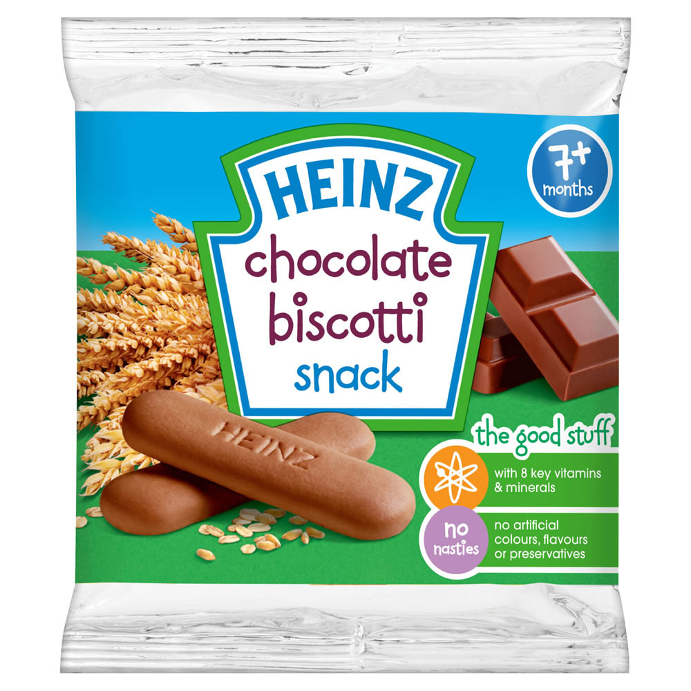 Bánh Qui Dành Cho Trẻ Biscotti Heinz Vị Sô-Cô-La (60g x 12 Gói)