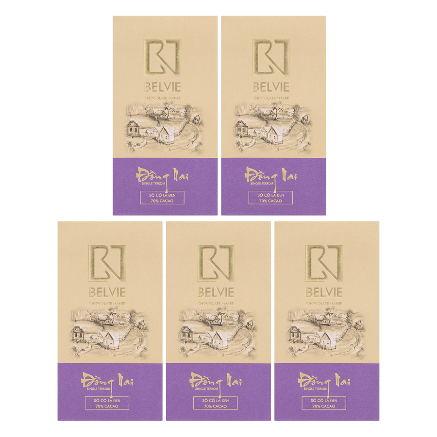 Bộ 5 Thanh Socola Đen Belvie - Đồng Nai