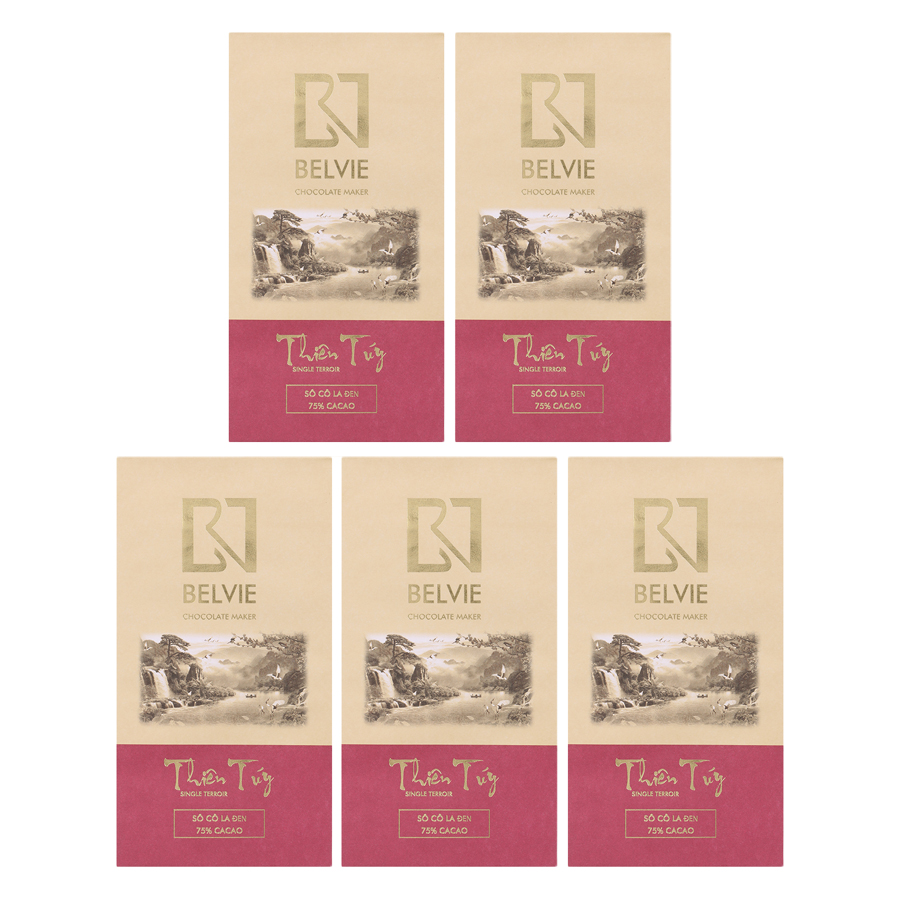 Bộ 5 Thanh Socola Đen Belvie - Thiên Túy