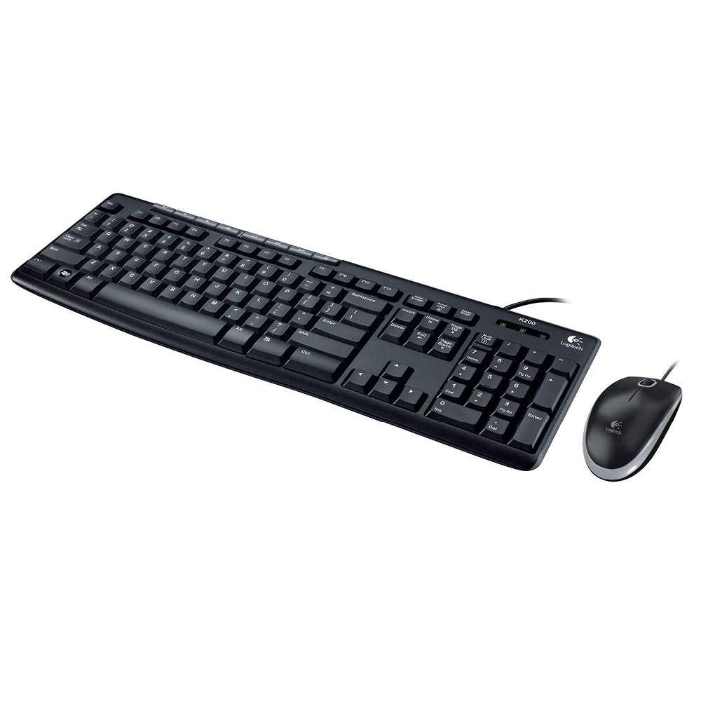 Bộ Bàn Phím Và Chuột Có Dây Logitech MK200 - Hàng Chính Hãng