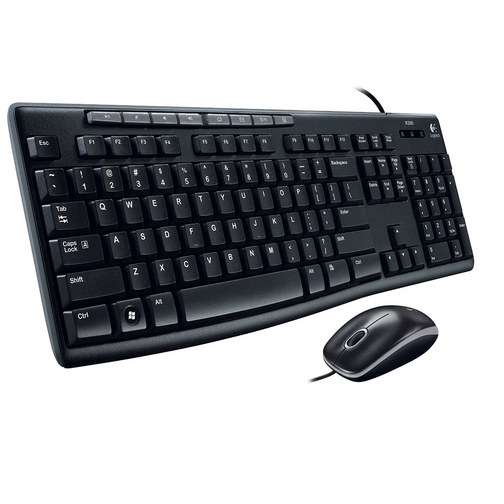 Bộ Bàn Phím Và Chuột Có Dây Logitech MK200 - Hàng Chính Hãng