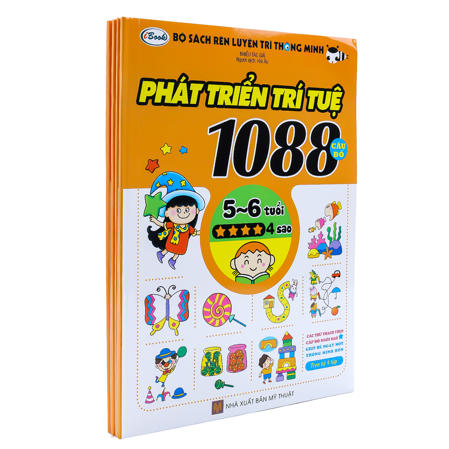 Combo Bộ Sách Rèn Luyện Trí Thông Minh - Phát Triển Trí Tuệ 1088 Câu Đố - Dành Cho Trẻ Từ 5 Đến 6 Tuổi (Trọn Bộ 4 Cuốn)