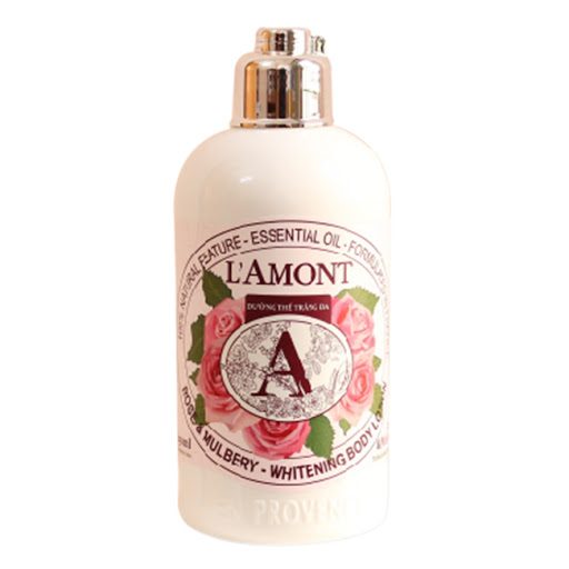 Sữa Dưỡng Thể L'amont En Provence Rose & Mulbery Whitening Body Lotion Hương Hoa Hồng Chai 250ml