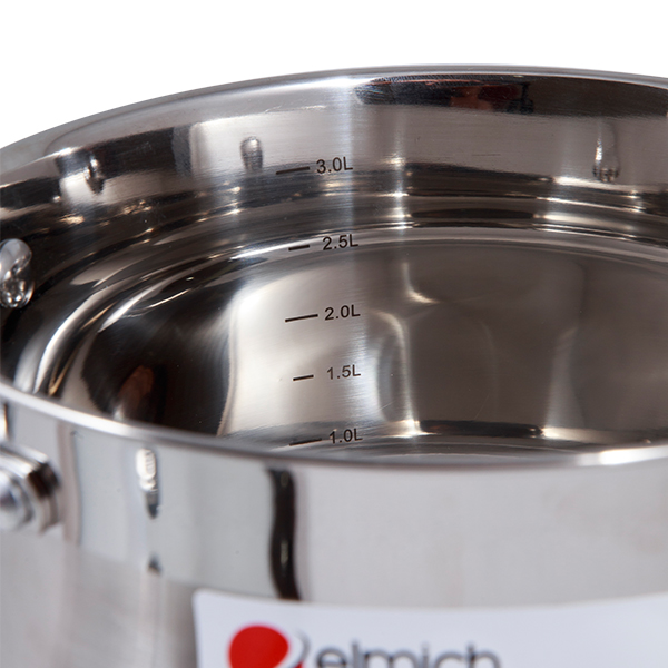 Bộ 2 Nồi Và 1 Quánh Elmich Inox 304 Ibiza EL0124