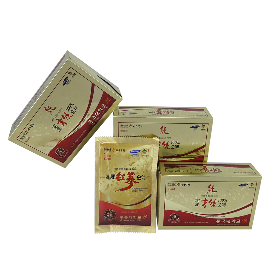 Thực Phẩm Chức Năng Nước Hồng Sâm Nguyên Chất 100% Dongguk Hàn Quốc Basan Korea Red Ginseng (30 Gói)