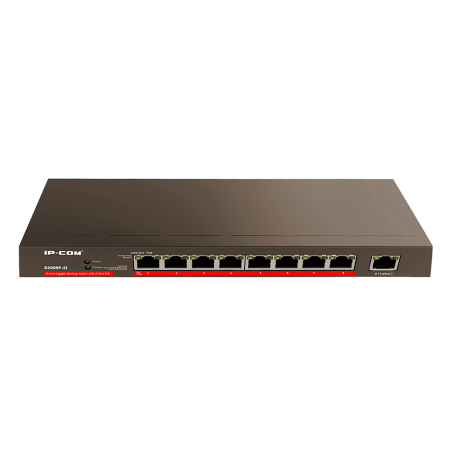 Switch POE 8 Ports Gigabit Desktop IP-COM G1009P-EI - Hàng Chính Hãng