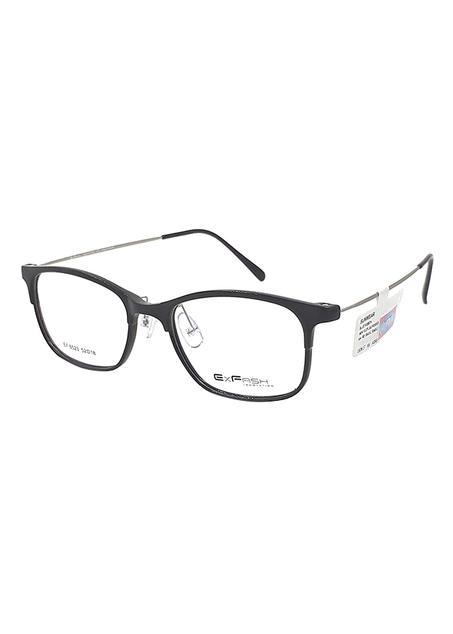 Gọng Kính Unisex Exfash EF6523 001 SILV - Đen Phối Bạc